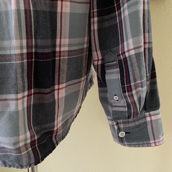 Weatherproof Vintage mens plaid flannel button down shirt size Large EC - Picture 6 of 10